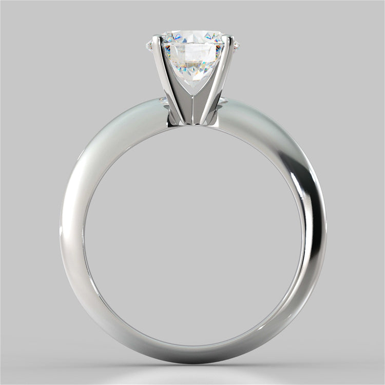 Lab Grown Diamond Round Cut 4-Prong Tiffany Style Engagement Ring