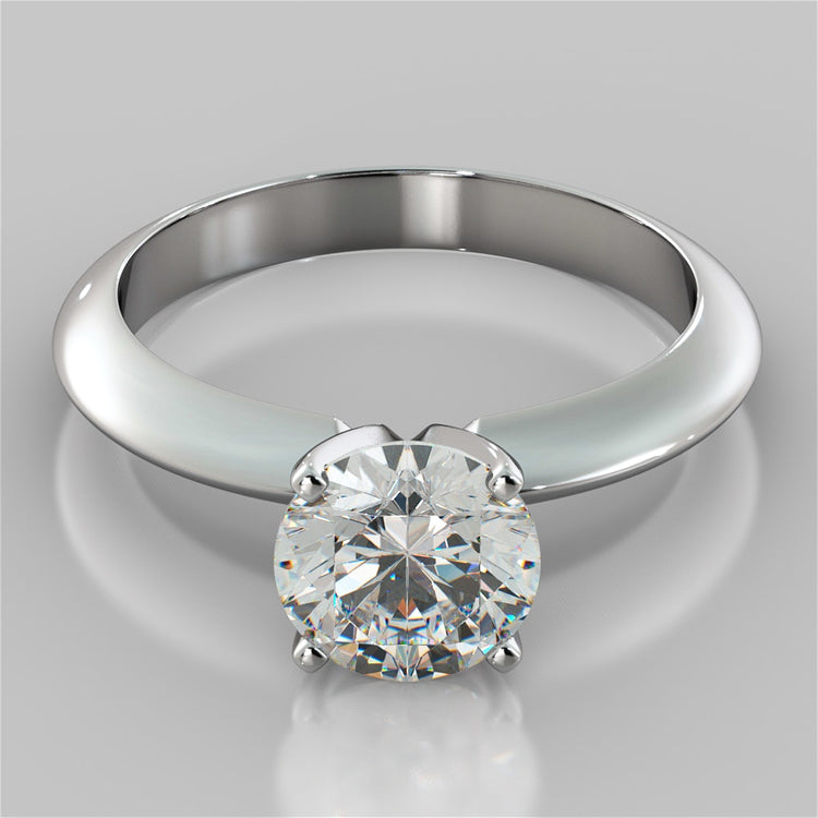 Lab Grown Diamond Round Cut 4-Prong Tiffany Style Engagement Ring