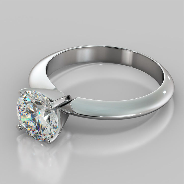 Lab Grown Diamond Round Cut 4-Prong Tiffany Style Engagement Ring