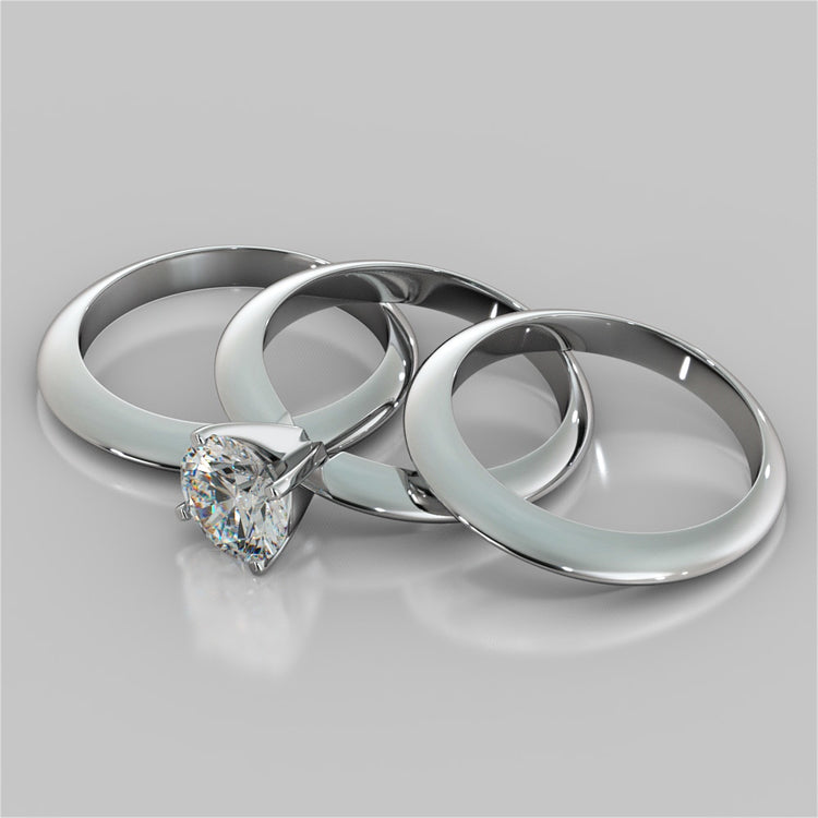 Lab Grown Diamond Round Cut 4-Prong Tiffany Style Engagement Ring