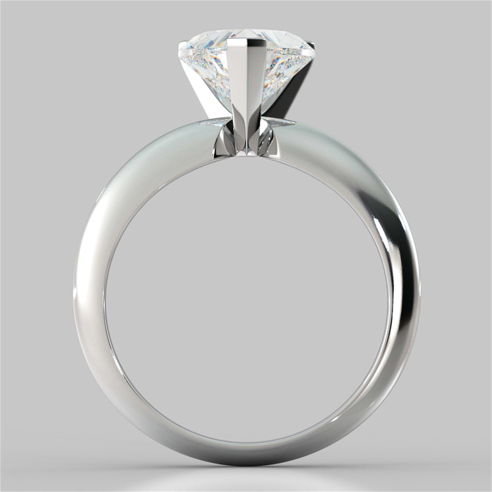 Heart Shape Classical Tiffany Style Engagement Ring