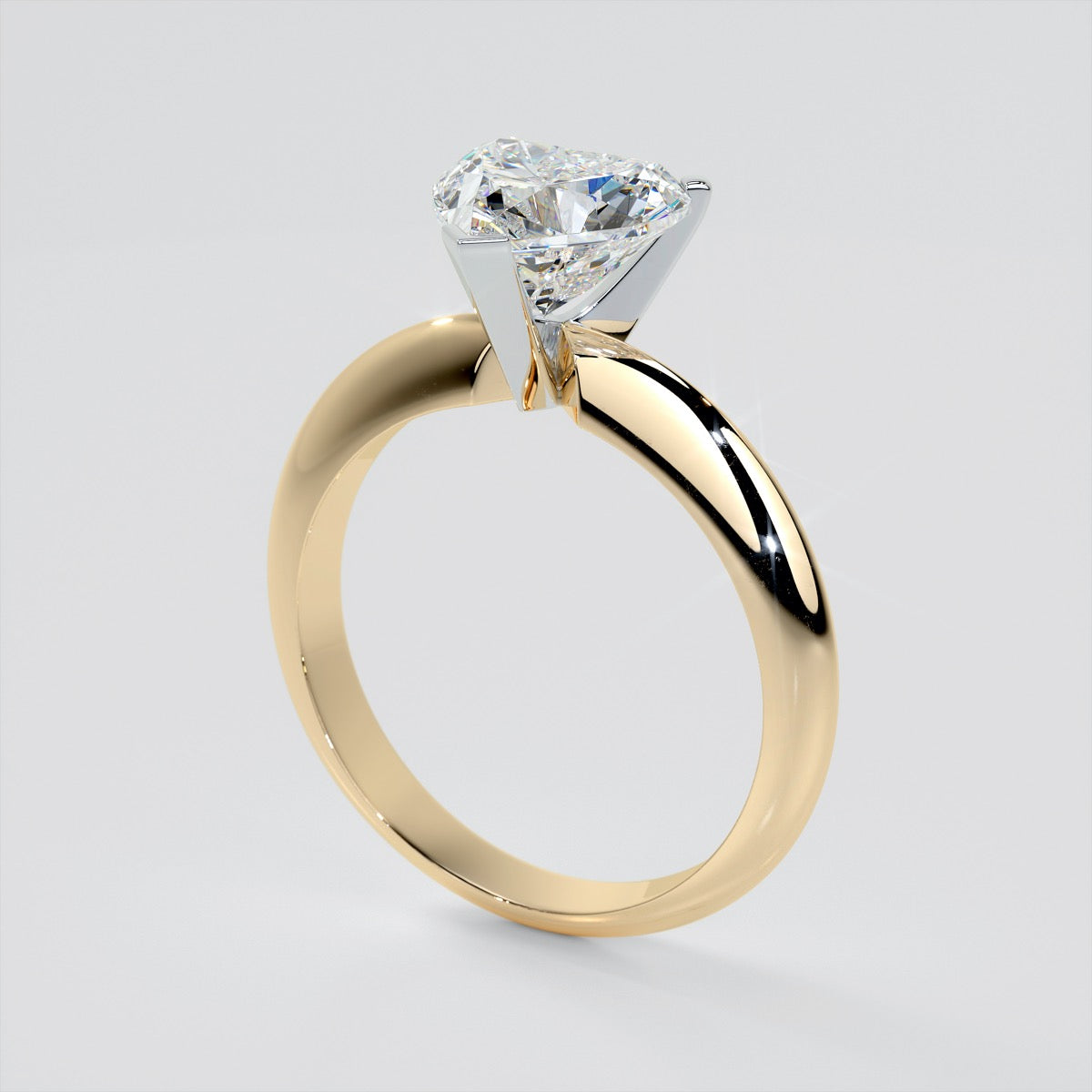 Heart Shape Classical Tiffany Style Engagement Ring