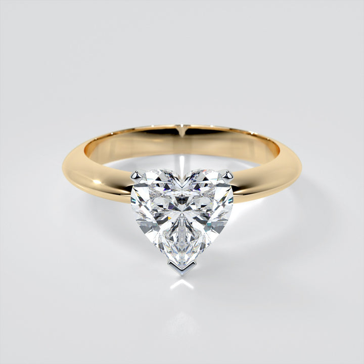 Heart Shape Classical Tiffany Style Engagement Ring
