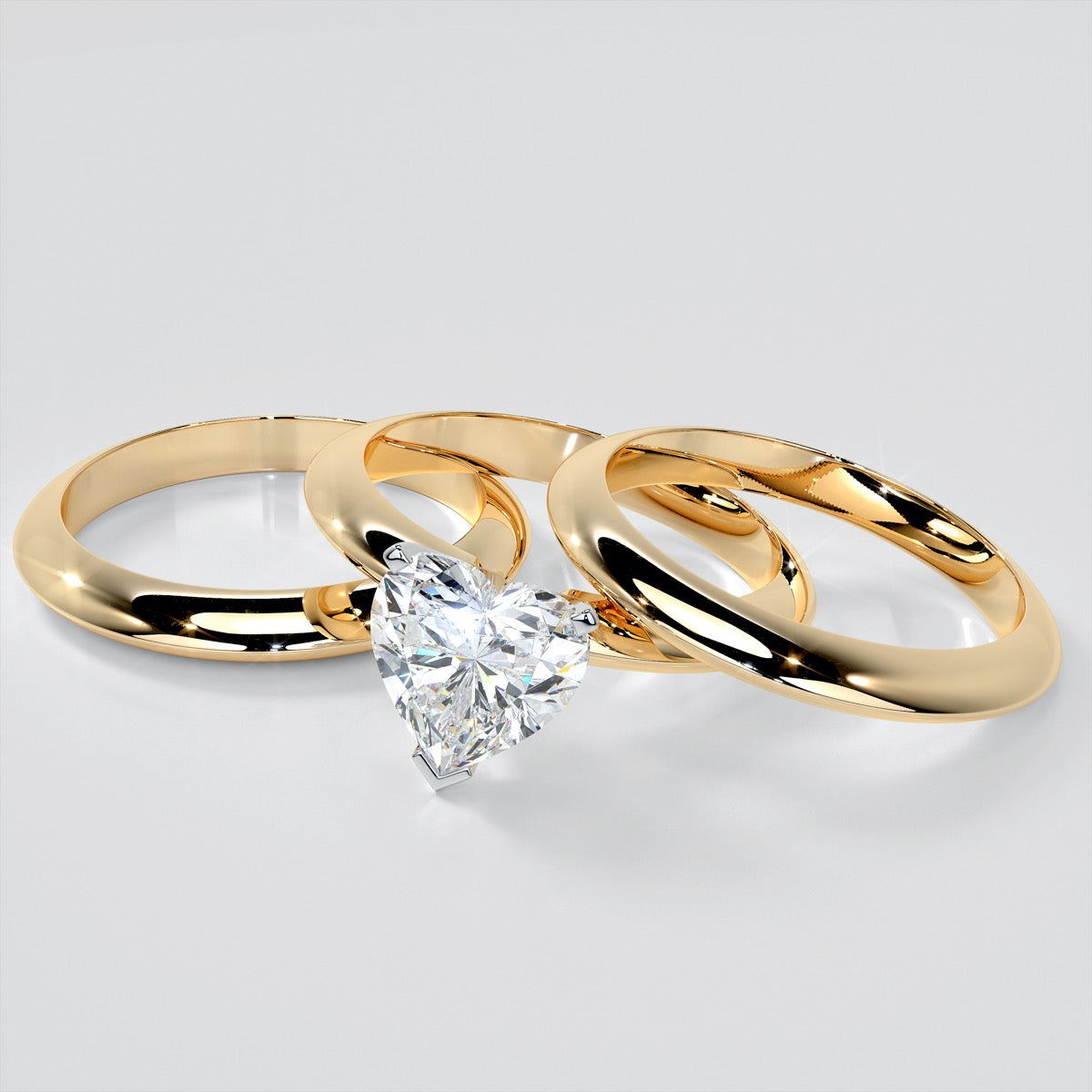 Heart Shape Classical Tiffany Style Engagement Ring
