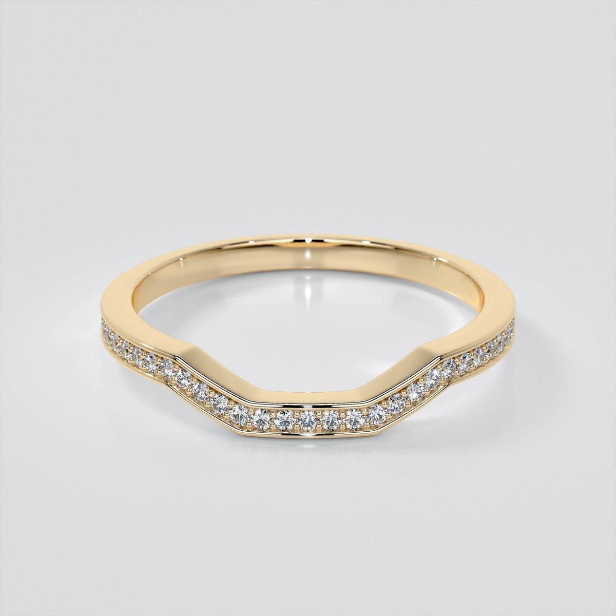 Emerald Cut Three-Stone Engagement Ring With Trapezoid Accents