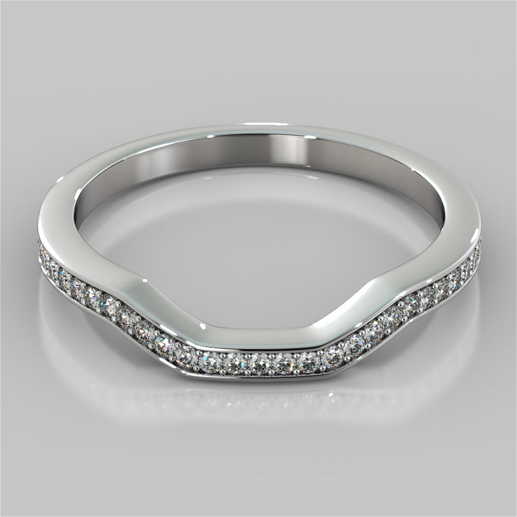 Radiant Cut Three Stone Wedding Set With Trapezoids