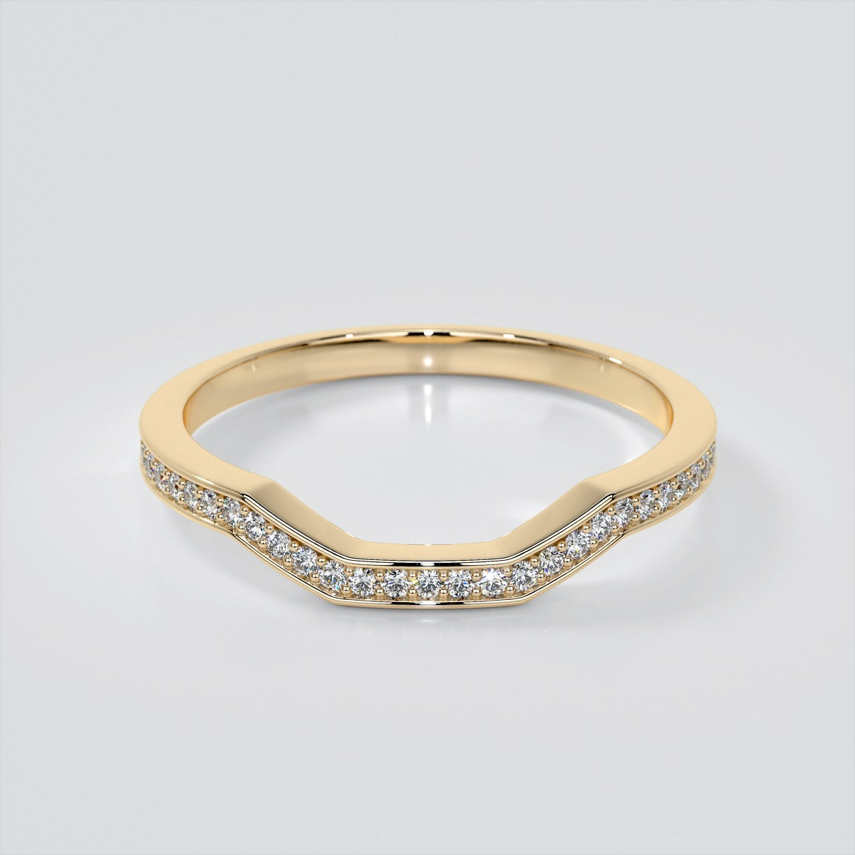 Radiant Cut Three Stone Wedding Set With Trapezoids