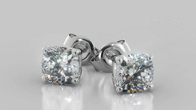 Cushion Cut Stud Earrings