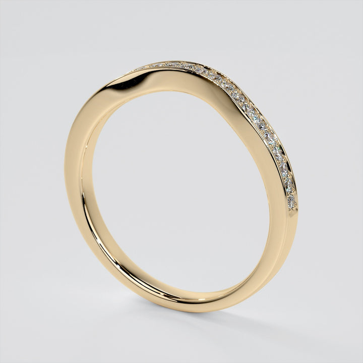 Channel Set Shadow Wedding Band
