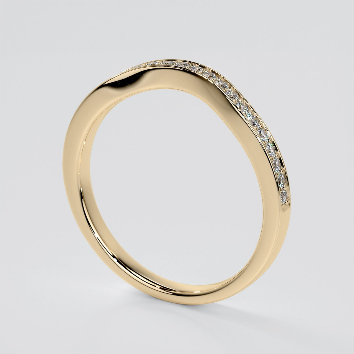 Princess Cut Accented Three Stone Wedding Set With 2 Matching Bands