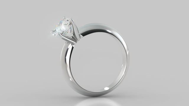 Lab Grown Diamonds Cushion Cut Tiffany Style Engagement Ring