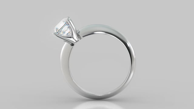 Asscher Cut Tiffany Style Engagement Ring