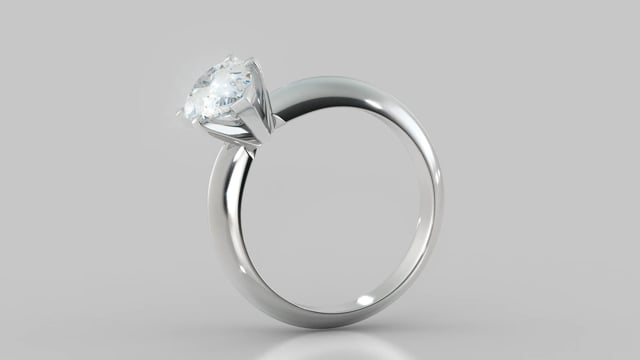 Lab Grown Diamond Pear Cut Tiffany Style Engagement Ring