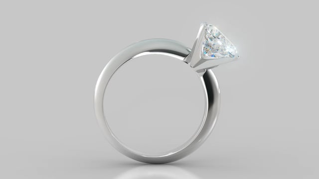 Lab Grown Diamond Heart Shape Classical Tiffany Style Engagement Ring