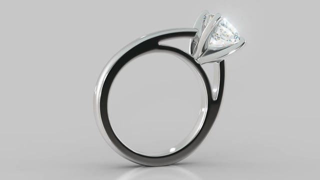 Lab Grown Diamond Cushion Cut Cathedral Style Engagement Ring