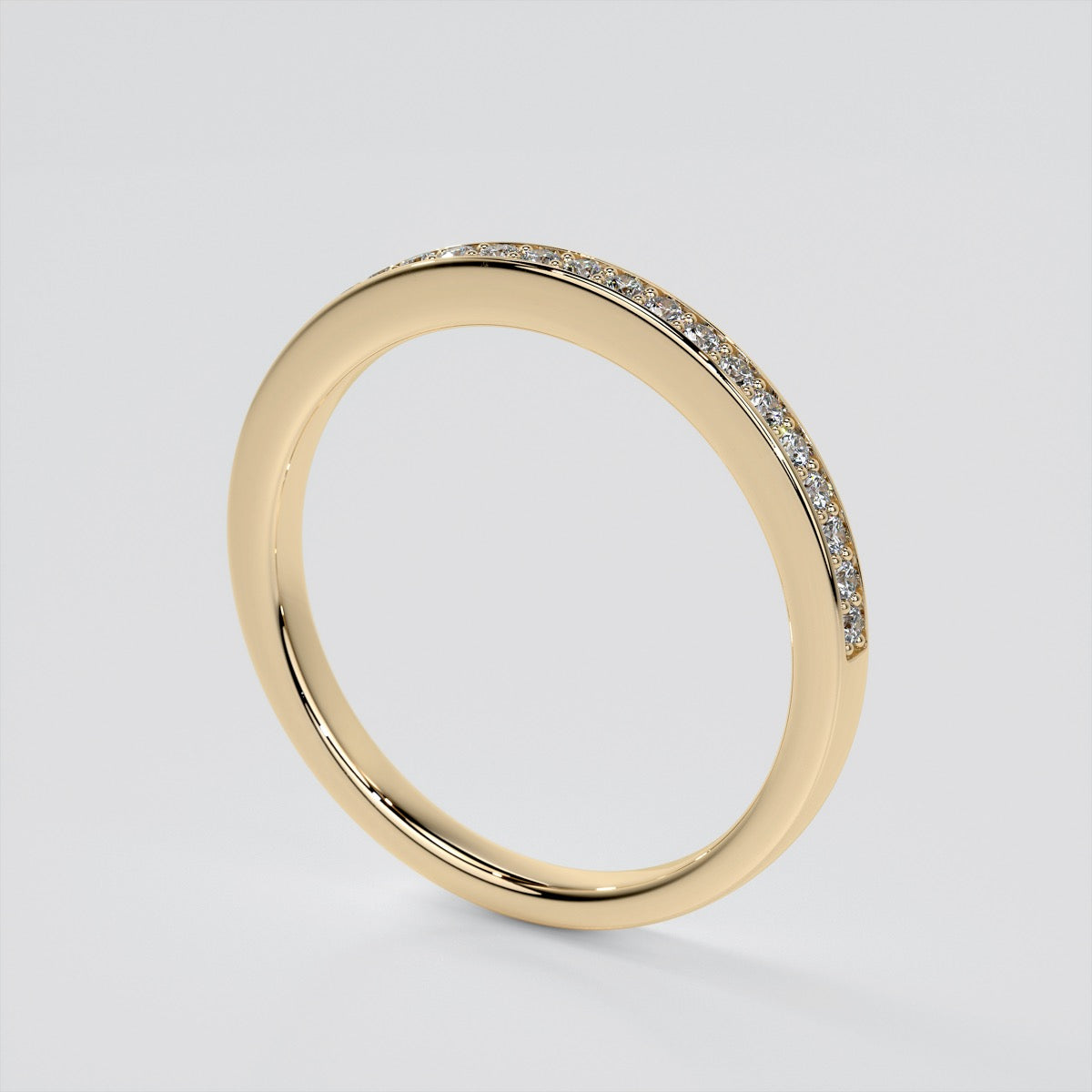 Round Cut Pavé Style Halo Engagement Ring
