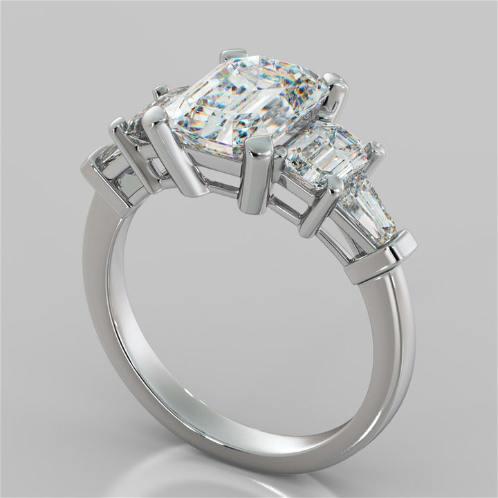 Emerald Cut Five-Stone Engagement Ring