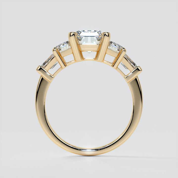 Emerald Cut Five-Stone Engagement Ring