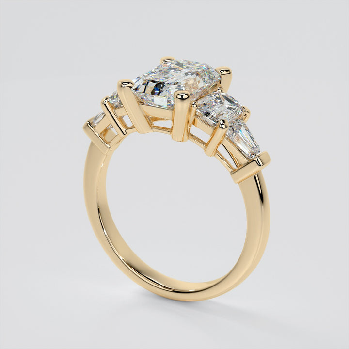 Emerald Cut Five-Stone Engagement Ring