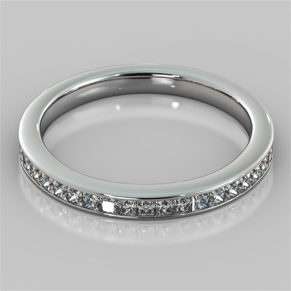 Emerald Cut Accented Cathedral Style Wedding Set With 2 Matching Bands
