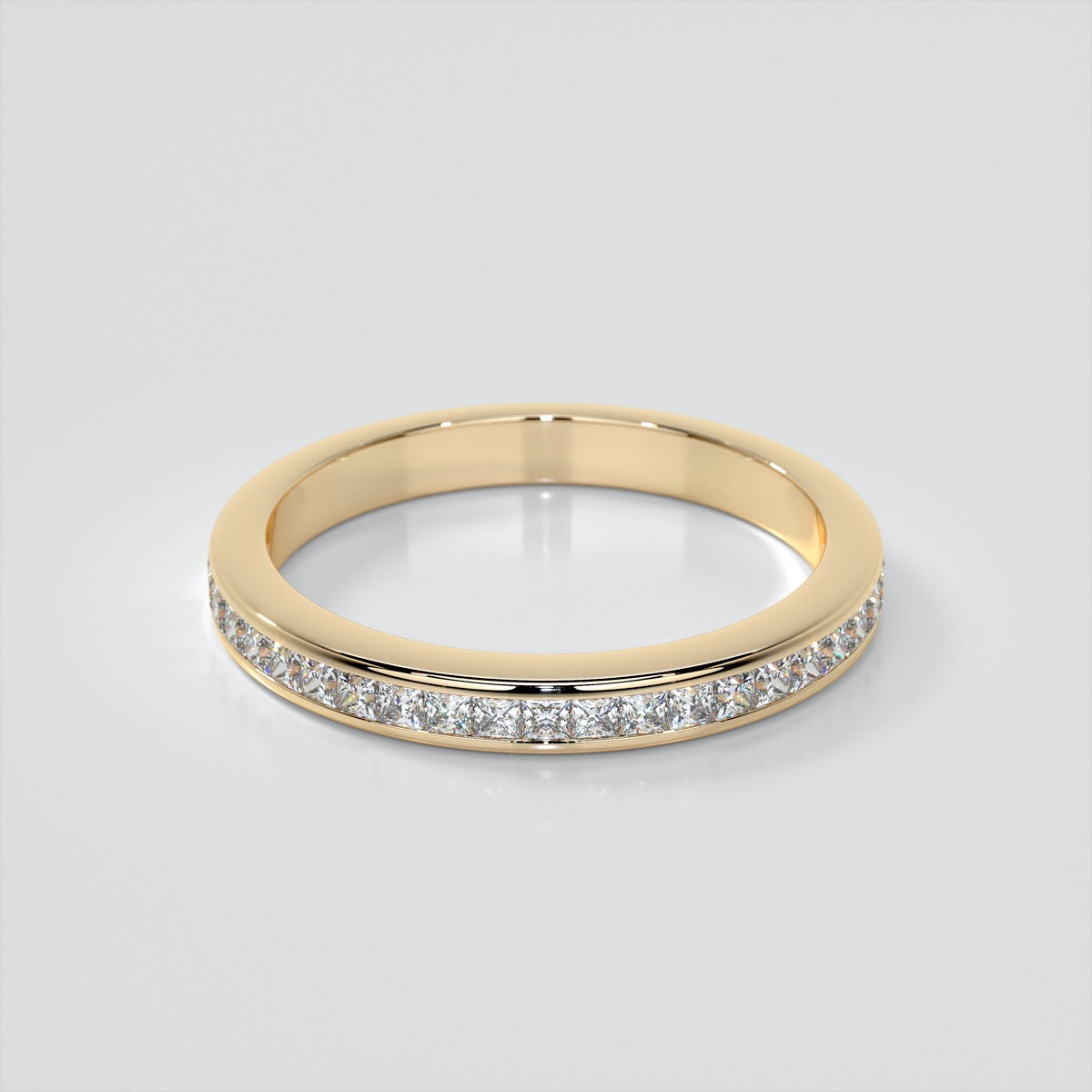Emerald Cut Accented Cathedral Style Wedding Set With 2 Matching Bands