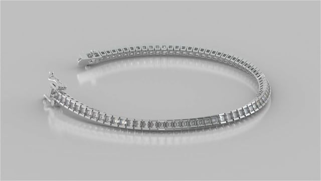 Classic Emerald Cut Tennis Bracelet in 14K Gold