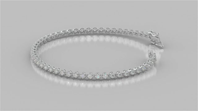 Round Cut Tennis Bracelet in 925 Sterling Silver