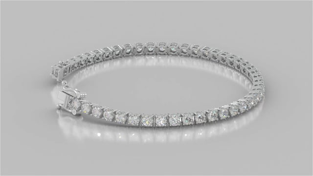 Classic Round Cut Tennis Bracelet in 925 Sterling Silver