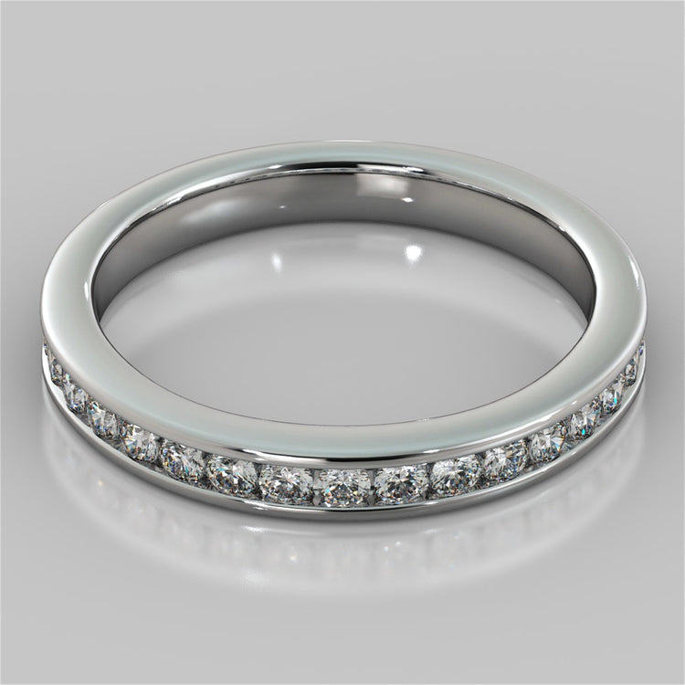 Lab Grown Diamond Round Cut Channel Set Engagement Ring