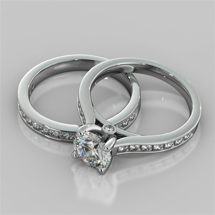 Lab Grown Diamond Round Cut Channel Set Engagement Ring