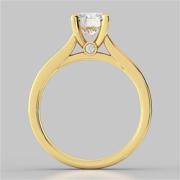 Lab Grown Diamond Round Cut Channel Set Engagement Ring