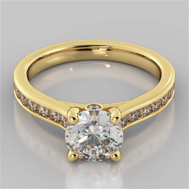 Lab Grown Diamond Round Cut Channel Set Engagement Ring