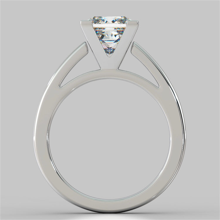 Princess Cut Cathedral Style Engagement Ring