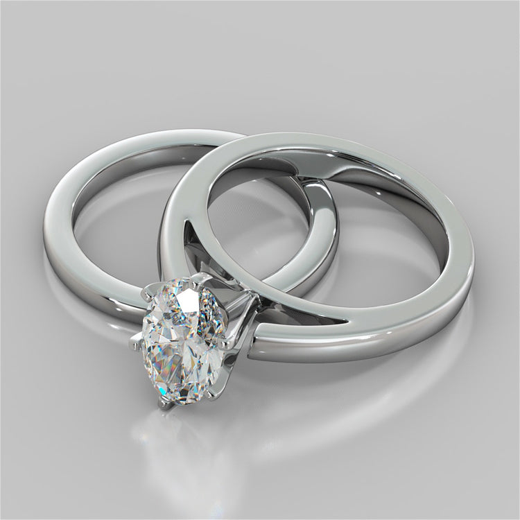 Oval Cut Cathedral Style Engagement Ring