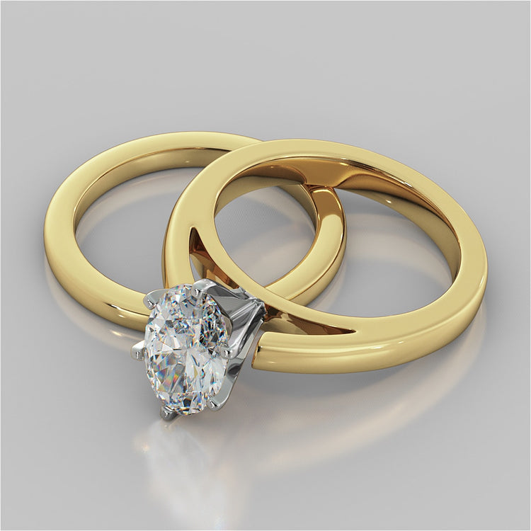 Oval Cut Cathedral Style Engagement Ring