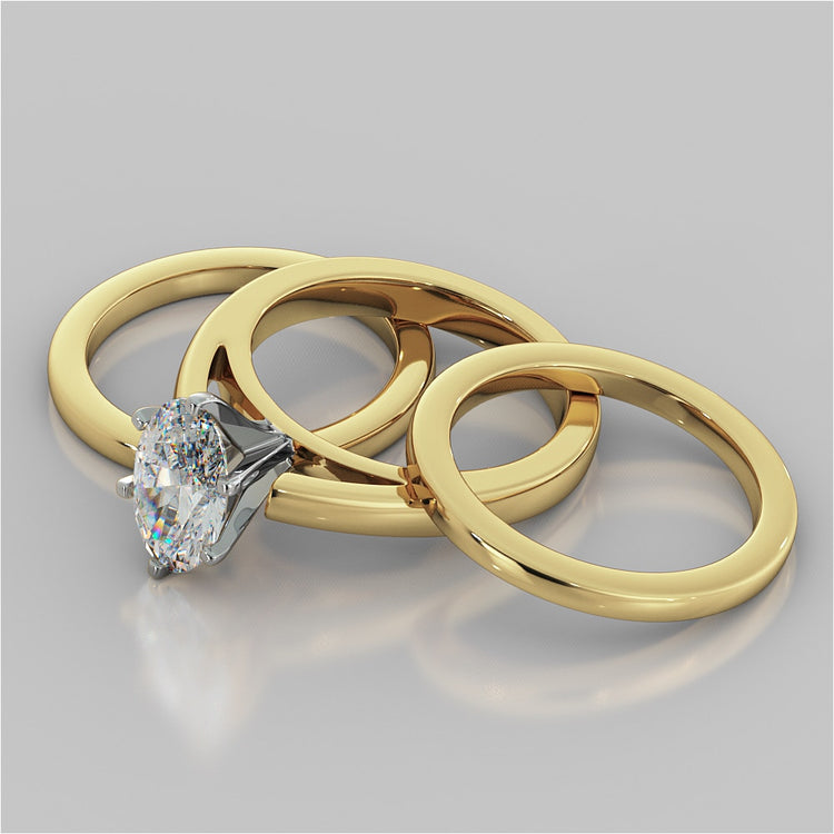 Oval Cut Cathedral Style Engagement Ring