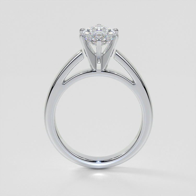 Lab Grown Diamond Marquise Cut Cathedral Style Engagement Ring