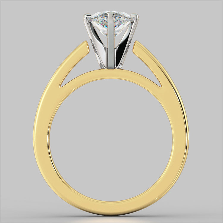 Marquise Cut Cathedral Style Engagement Ring