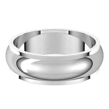 Stepped Edge Standard Fit Half Round Band