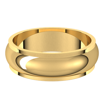 Stepped Edge Standard Fit Half Round Band