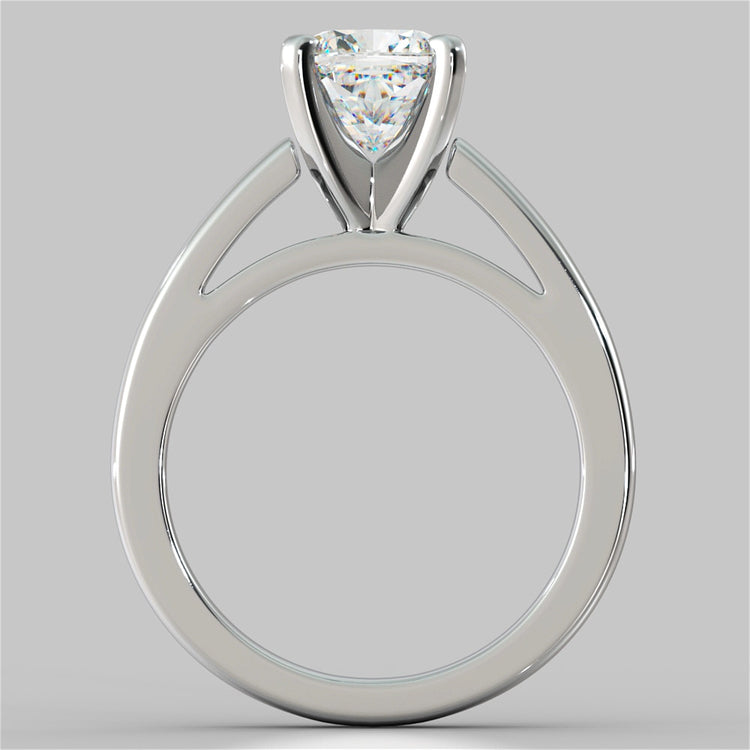 Lab Grown Diamond Cushion Cut Cathedral Style Engagement Ring