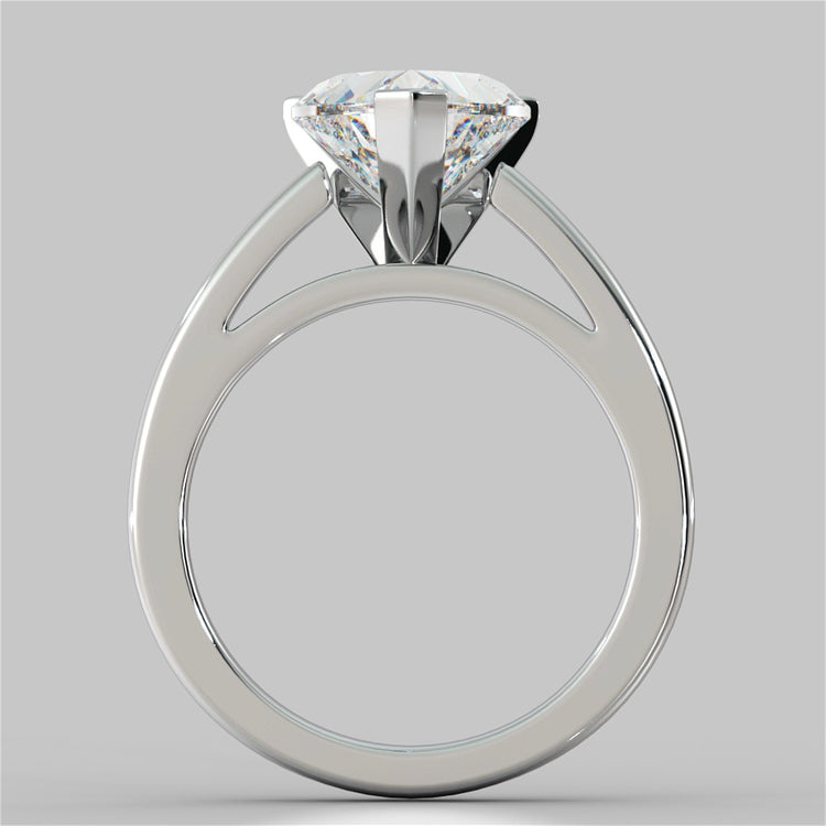 Lab Grown Diamond Heart Cut Cathedral Style Engagement Ring