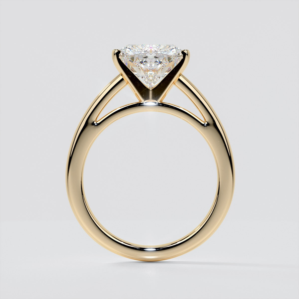 Heart Cut Cathedral Style Engagement Ring