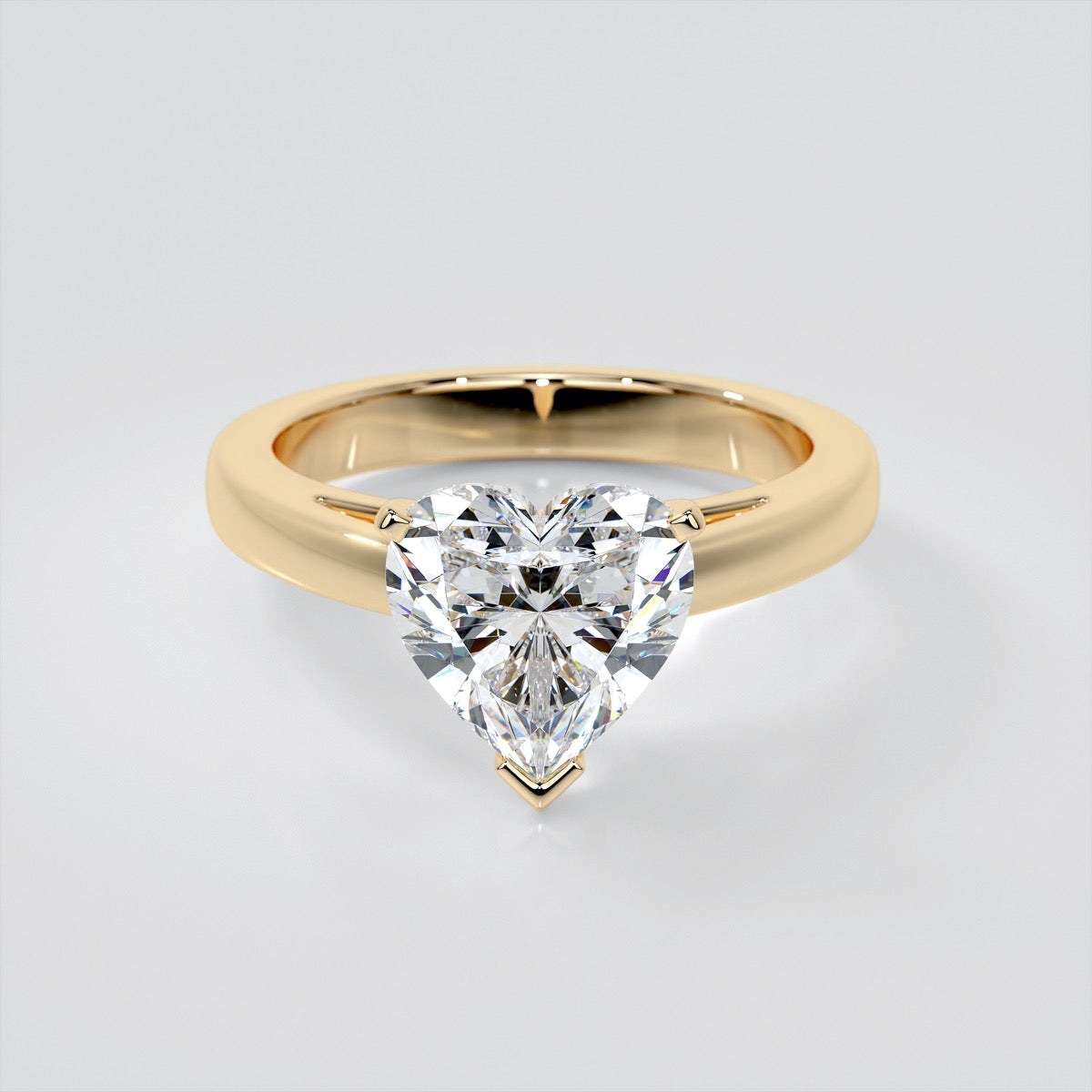 Heart Cut Cathedral Style Engagement Ring