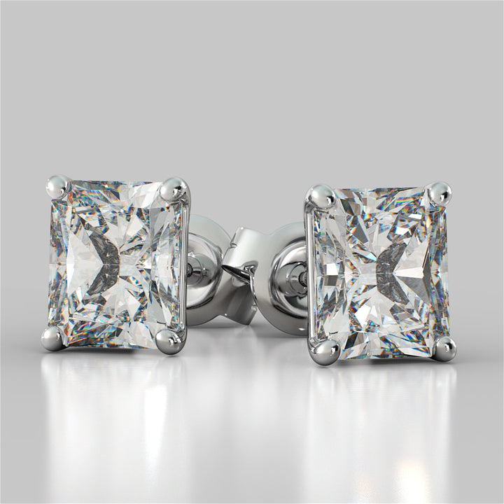 Radiant Cut Stud Earrings