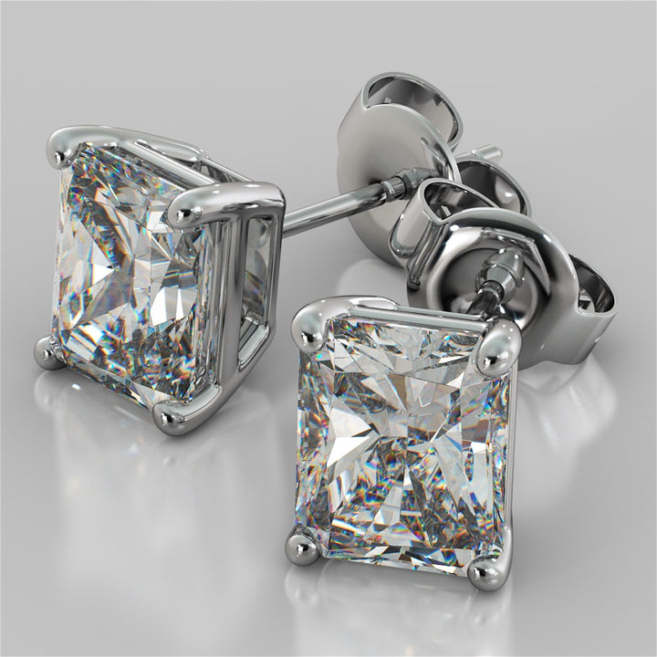 Radiant Cut Stud Earrings
