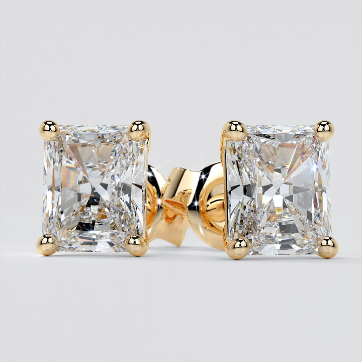 Radiant Cut Stud Earrings