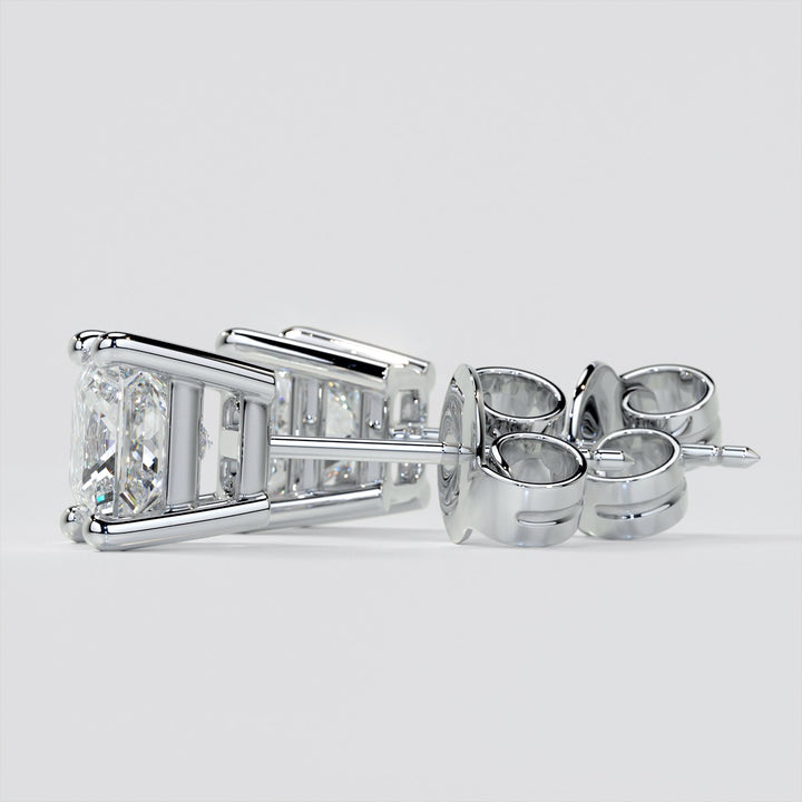 Princess Cut Lab Grown Diamond Stud Earrings