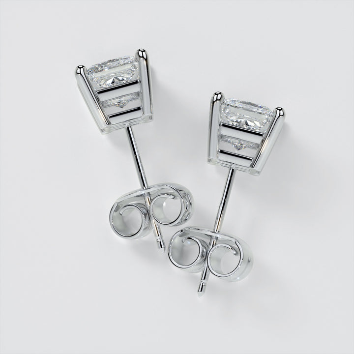 Princess Cut Lab Grown Diamond Stud Earrings
