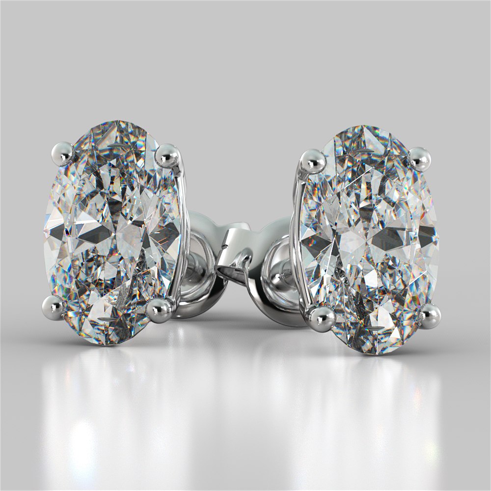 Oval Cut Stud Earrings